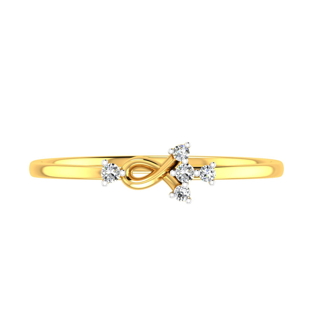Infinity Cross Cluster Diamond Ring