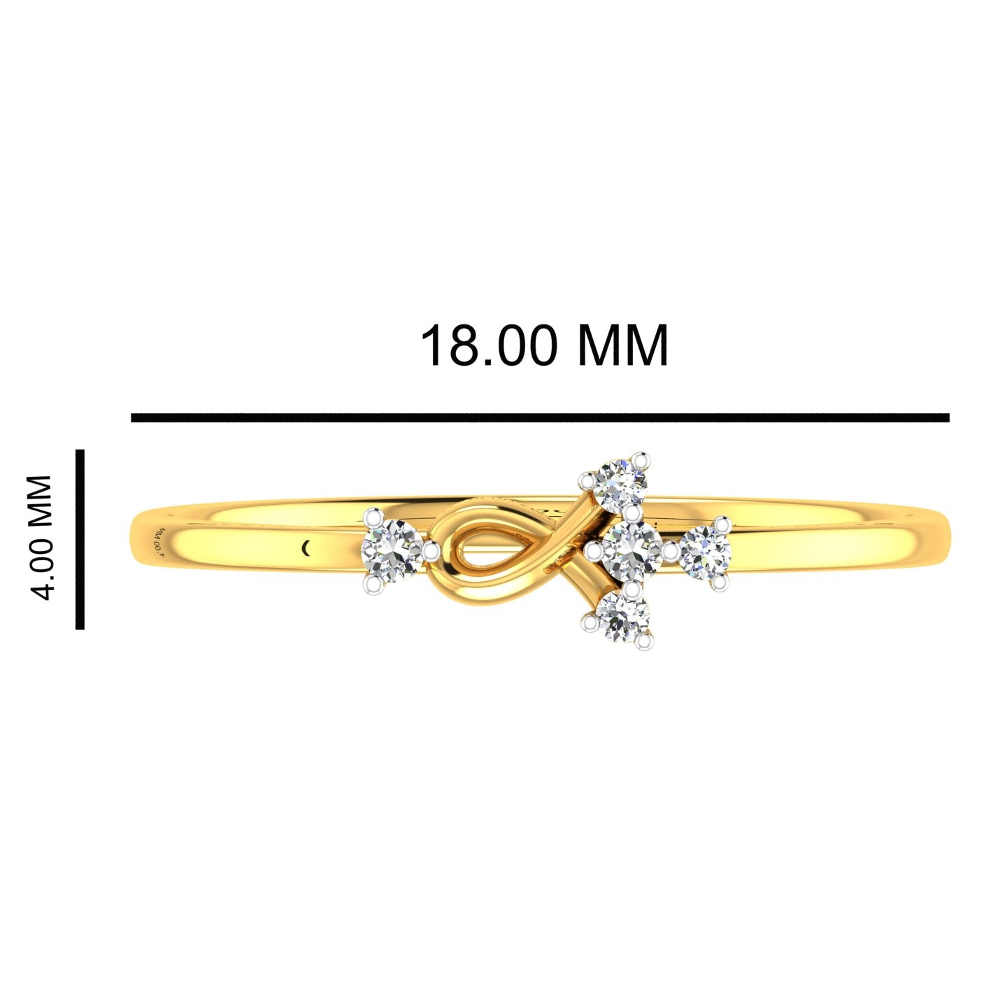 Infinity Cross Cluster Diamond Ring