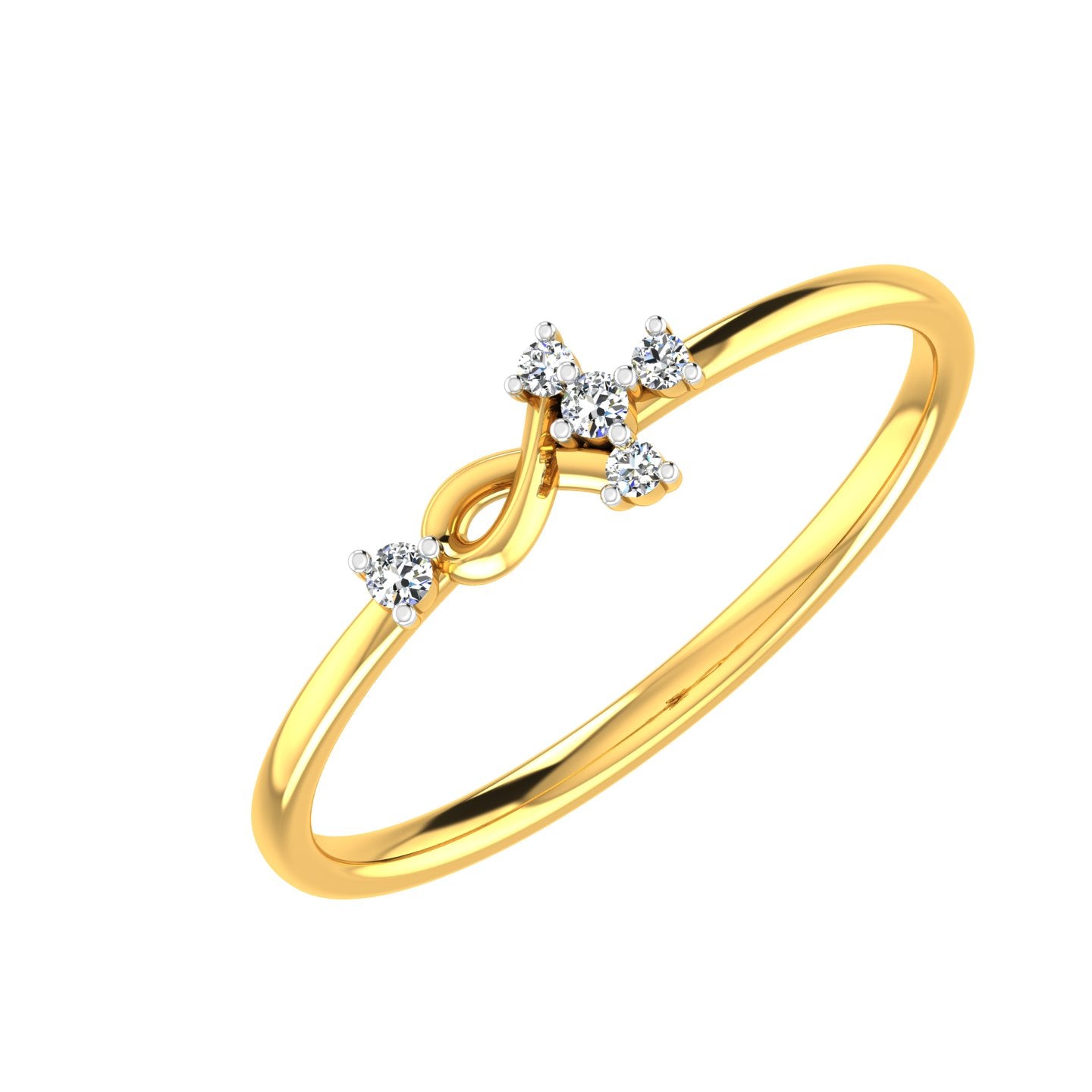 Infinity Cross Cluster Diamond Ring