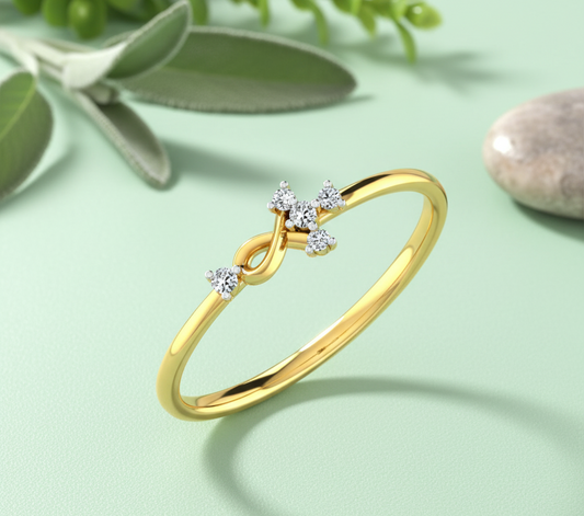 Infinity Cross Cluster Diamond Ring