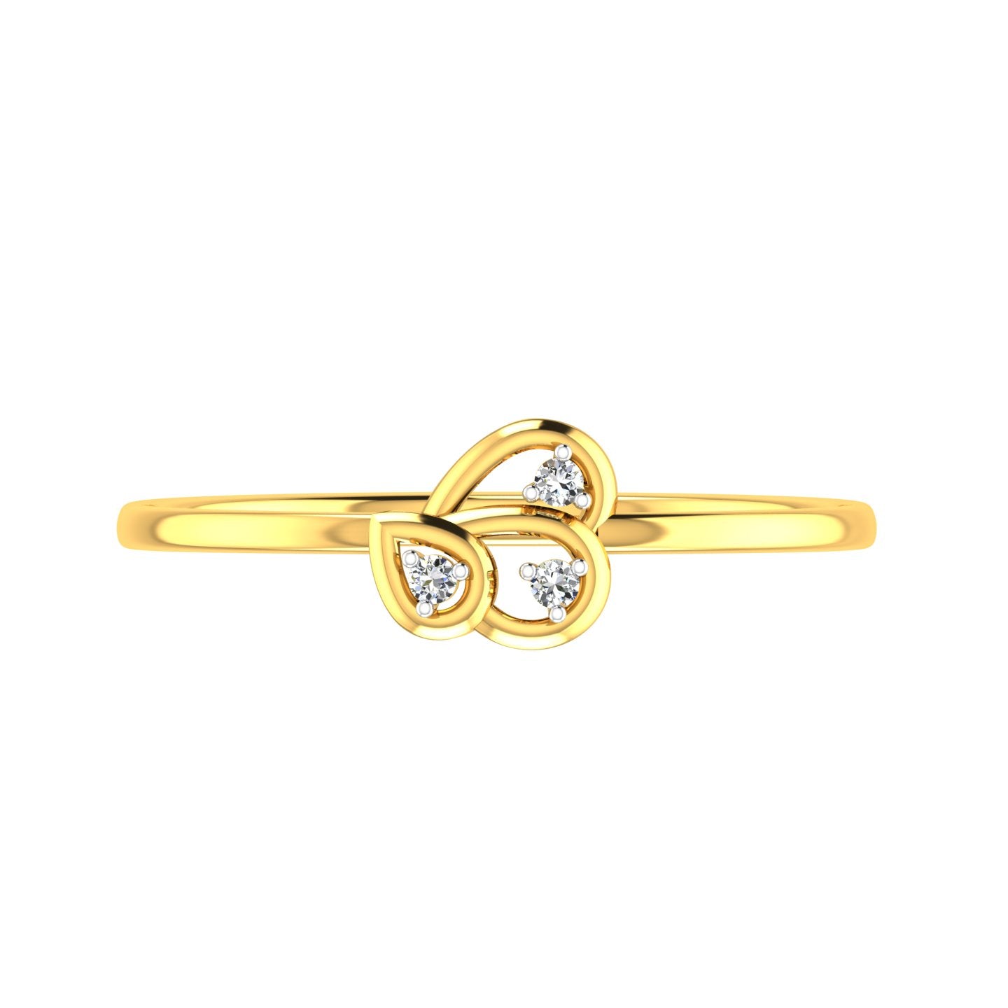 Triple Teardrop Cascade Diamond Ring