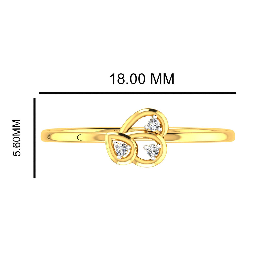 Triple Teardrop Cascade Diamond Ring