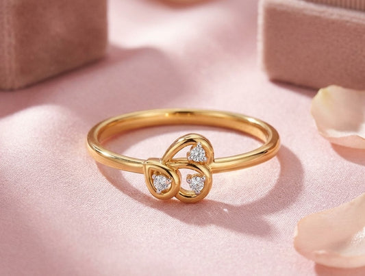 Triple Teardrop Cascade Diamond Ring