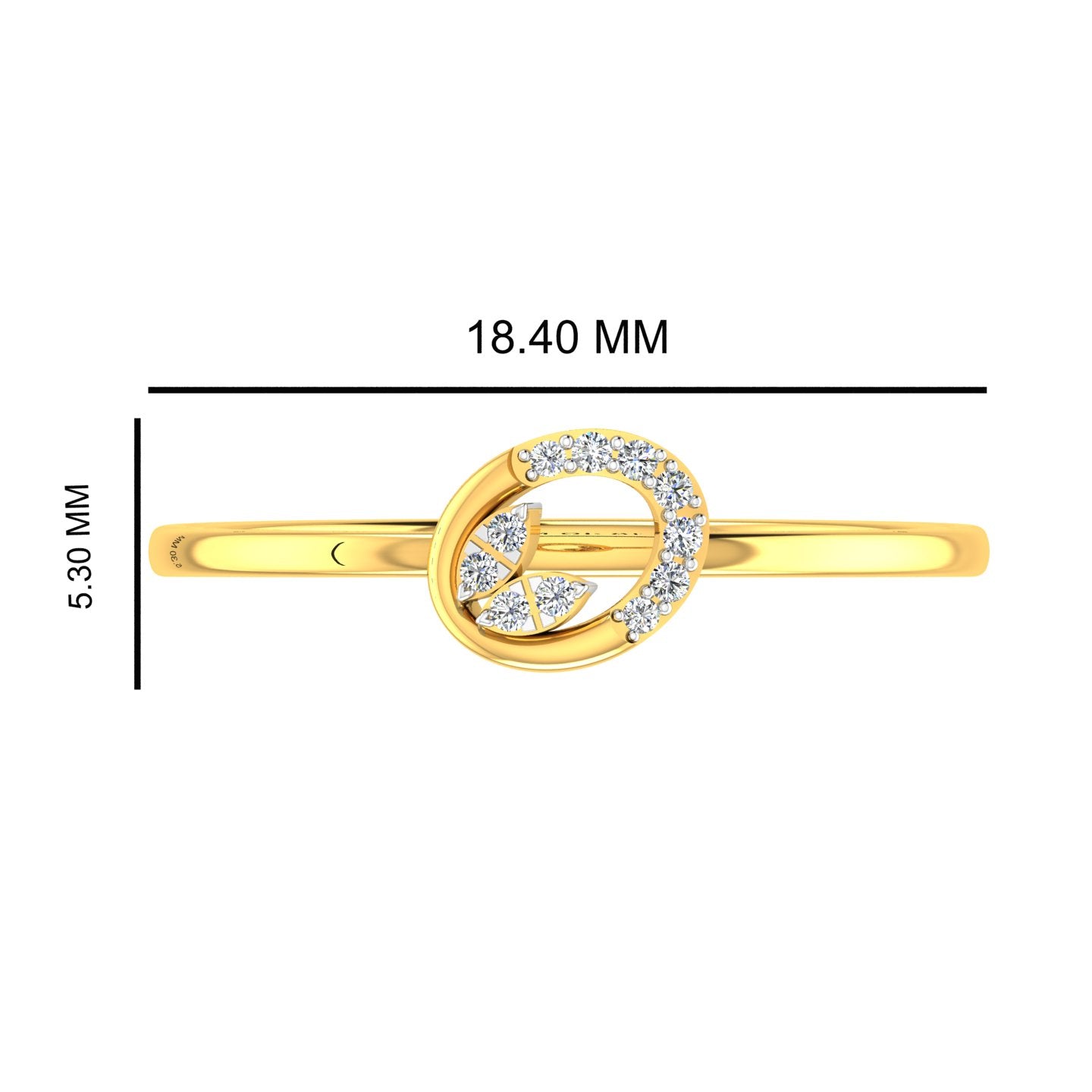 Oval Foliage Halo Diamond Ring
