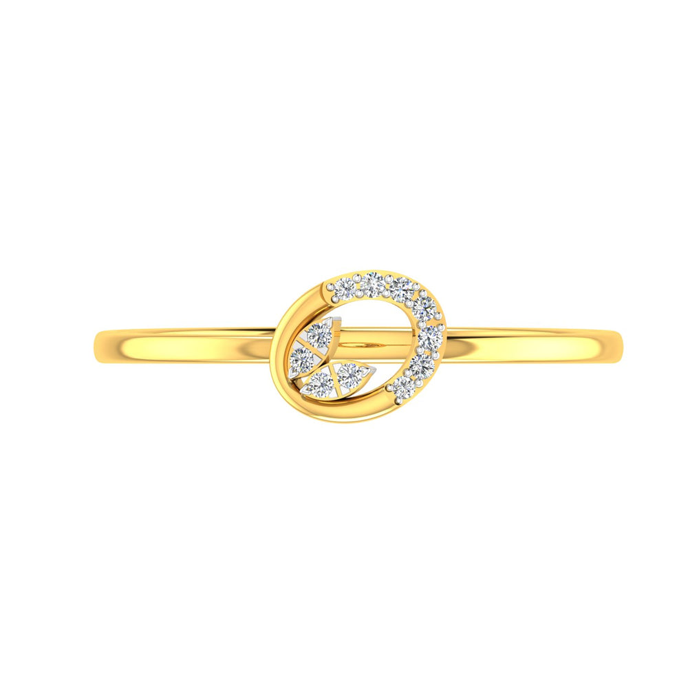 Oval Foliage Halo Diamond Ring