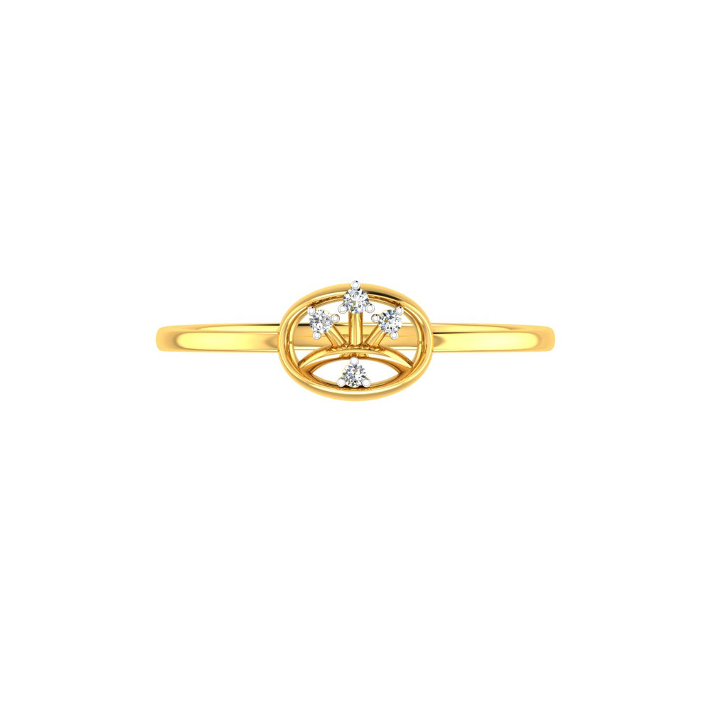 Oval Bouquet Silhouette Diamond Ring