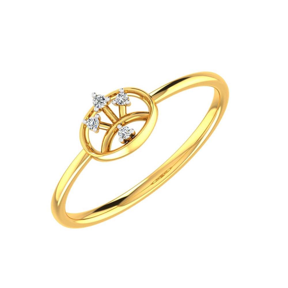 Oval Bouquet Silhouette Diamond Ring