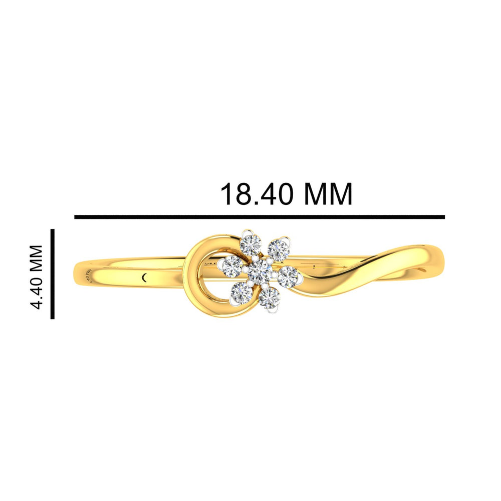 Swirling Floret Open Halo Diamond Ring