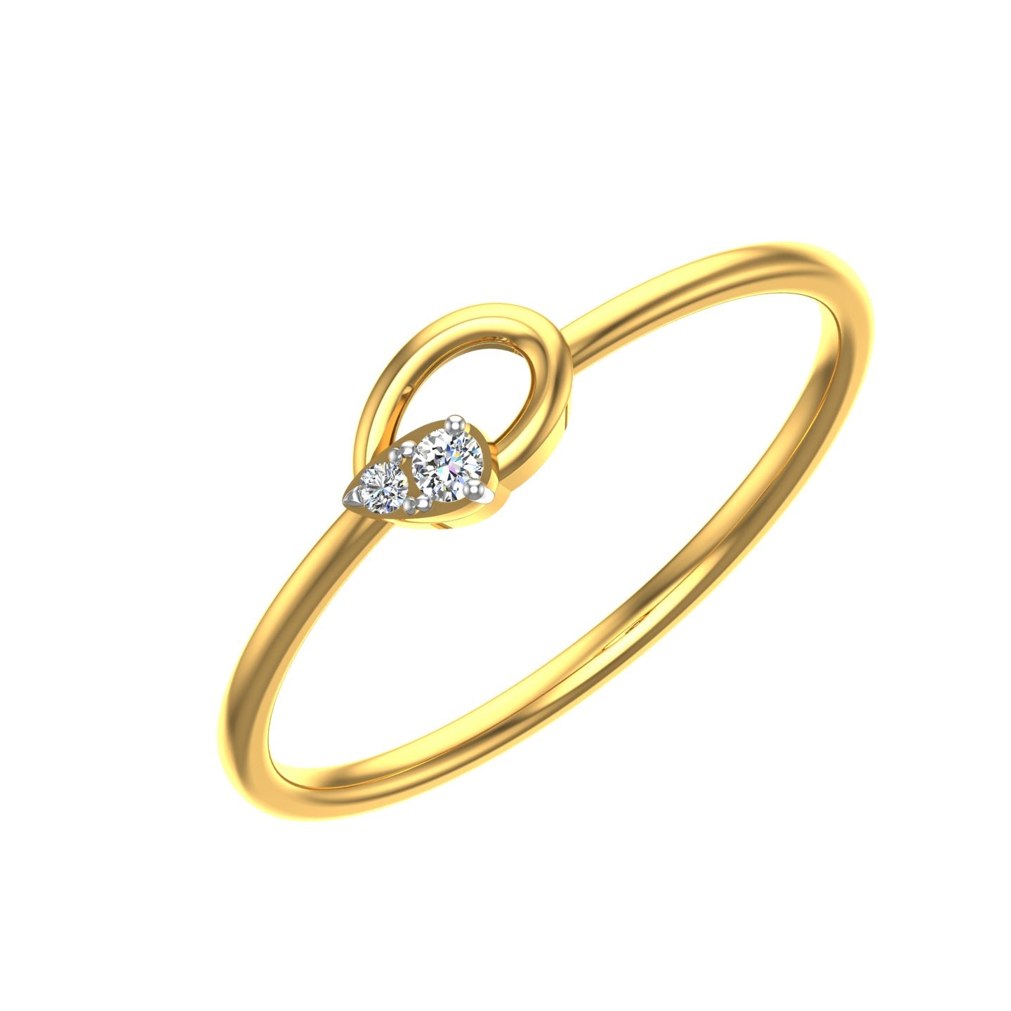 Pearl Loop Diamond Ring