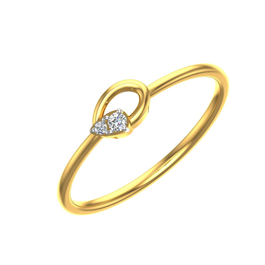 Pearl Loop Diamond Ring