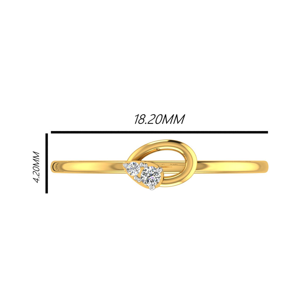 Pearl Loop Diamond Ring