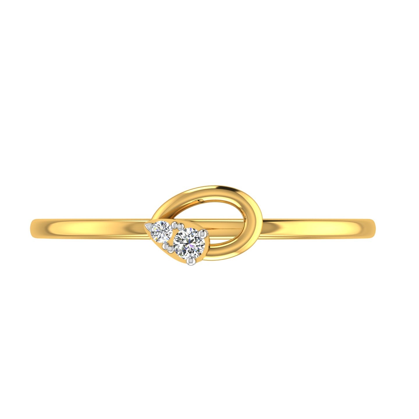 Pearl Loop Diamond Ring