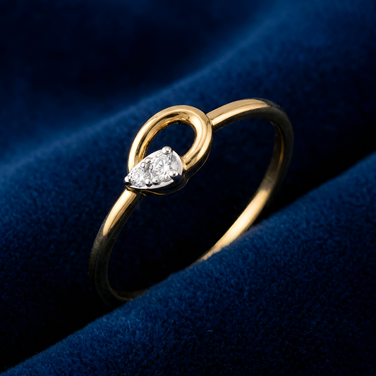 Pearl Loop Diamond Ring