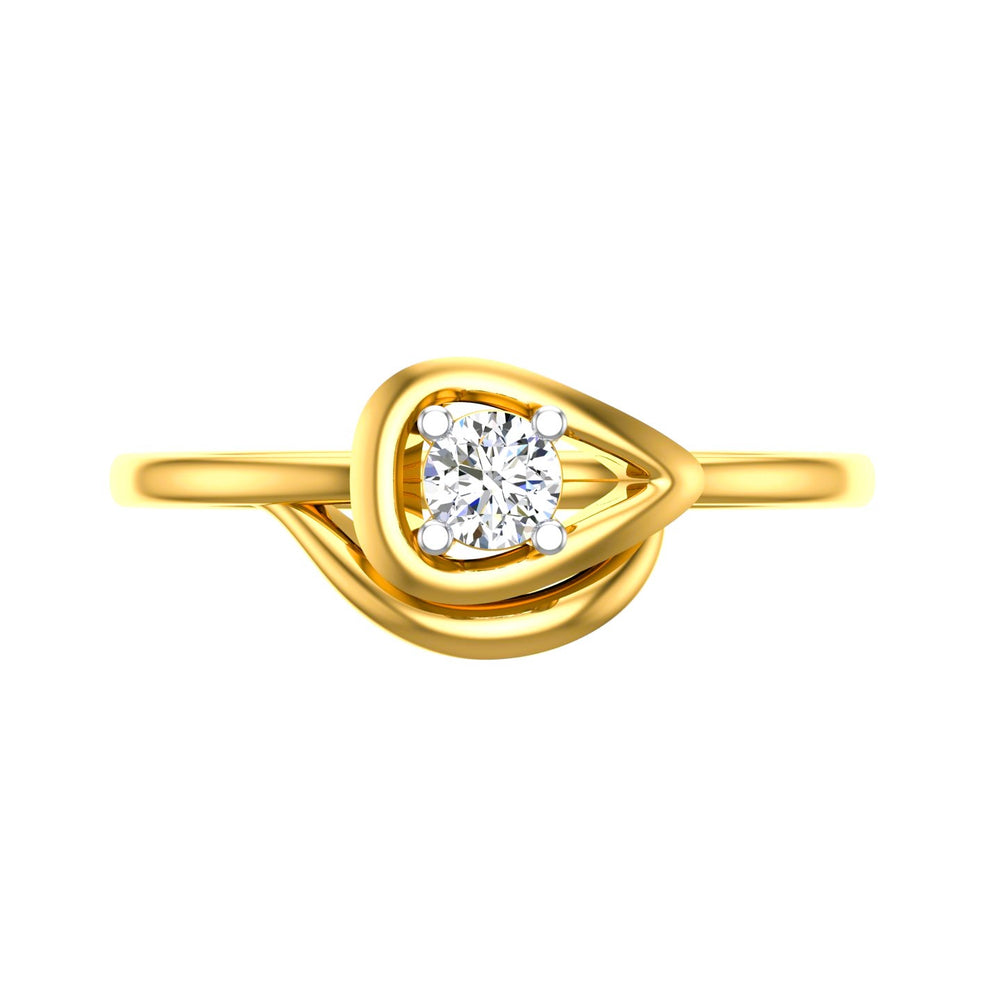 Trinity Heart Solitaire Ring
