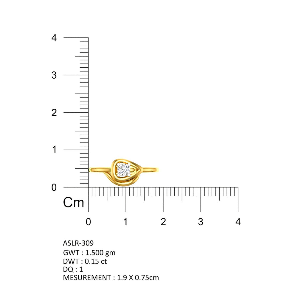 Trinity Heart Solitaire Ring