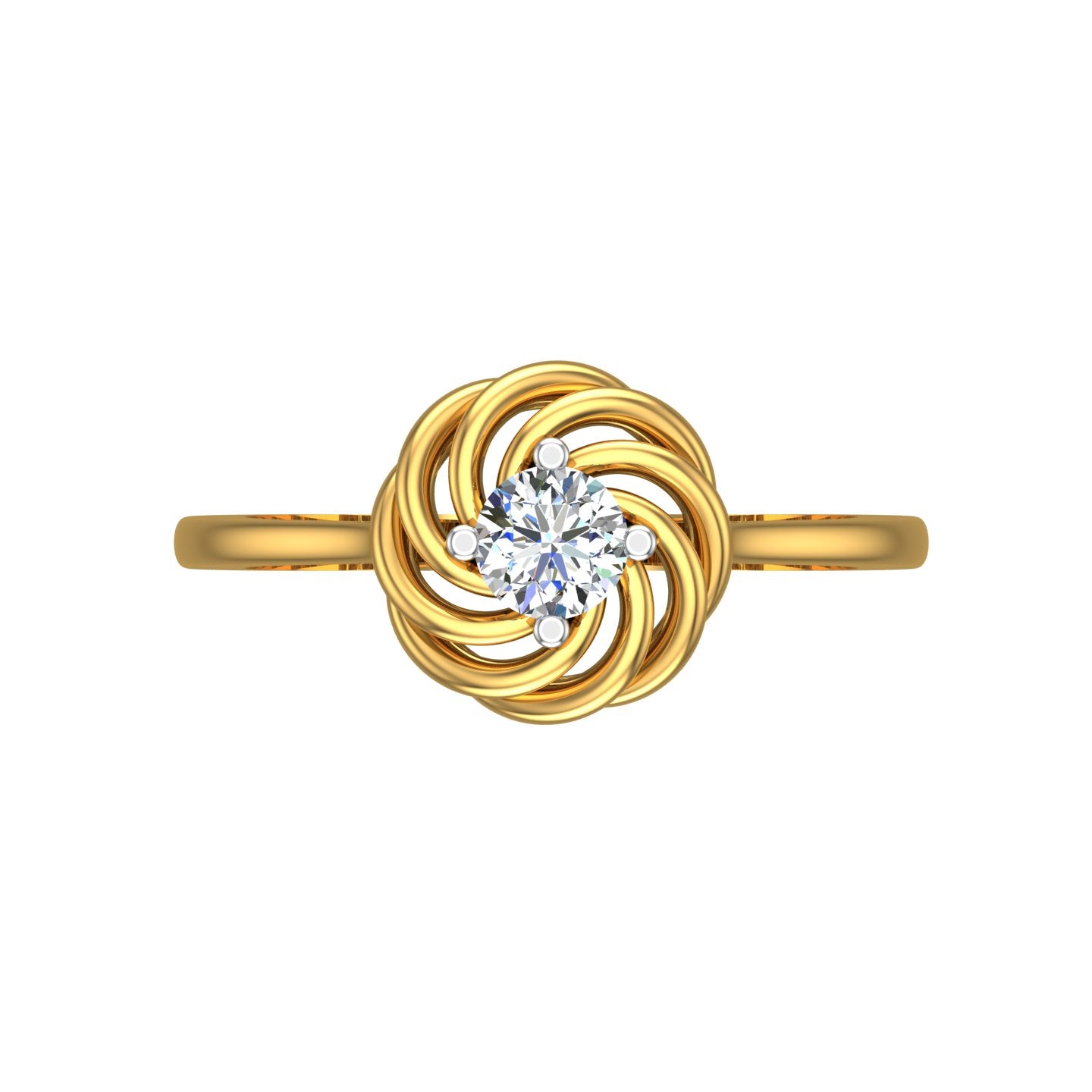 Celestial Knot Solitaire Ring