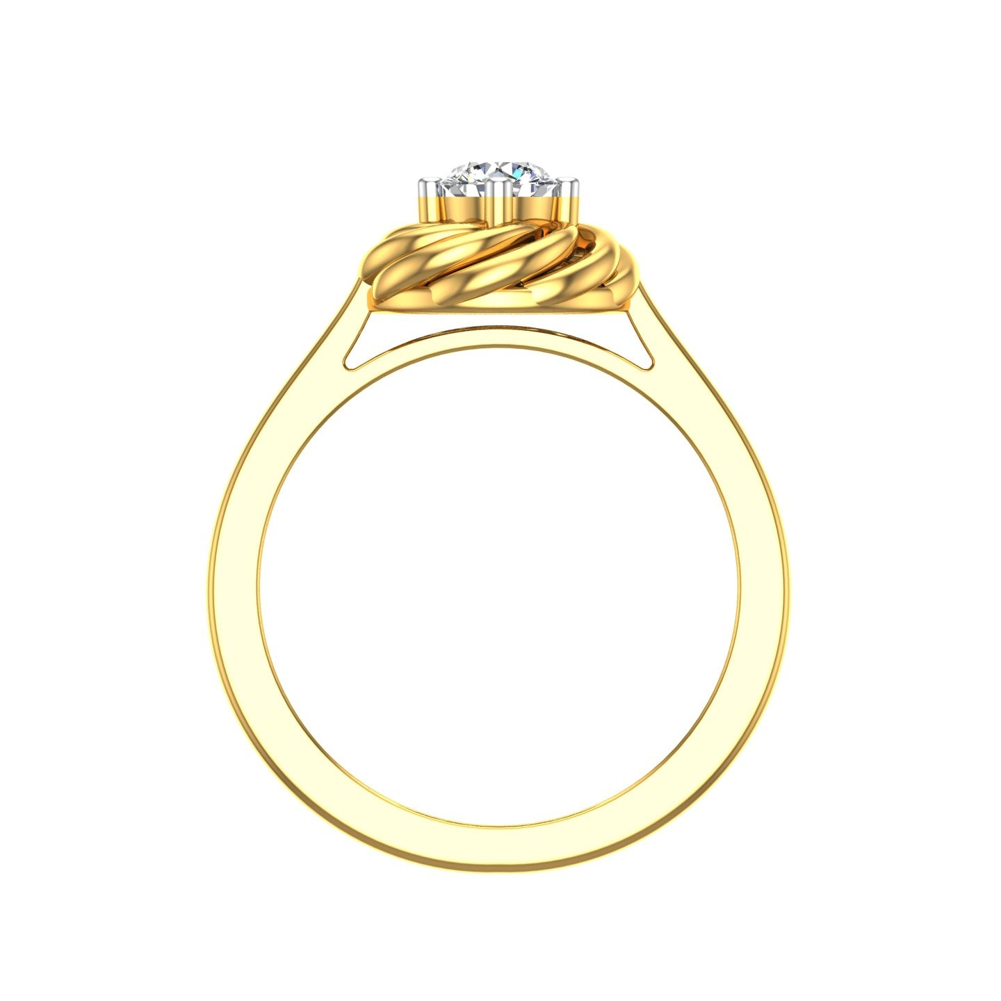Celestial Knot Solitaire Ring