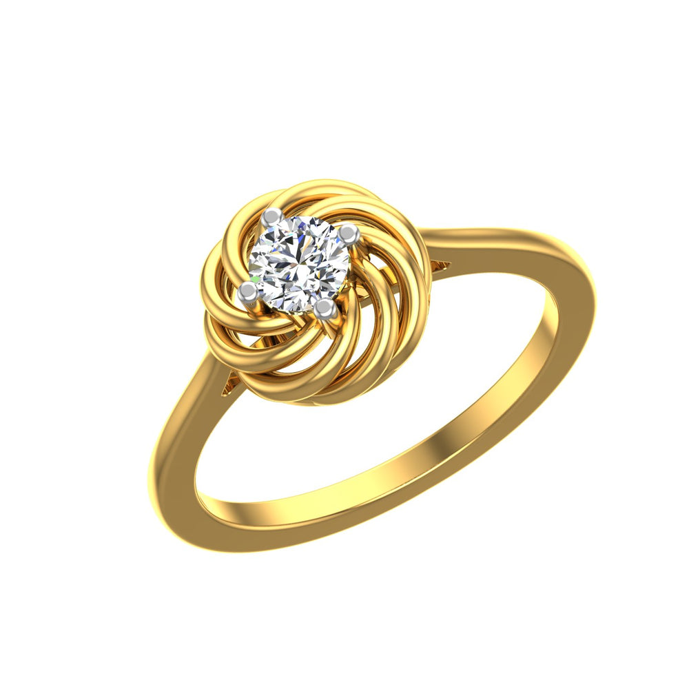 Celestial Knot Solitaire Ring
