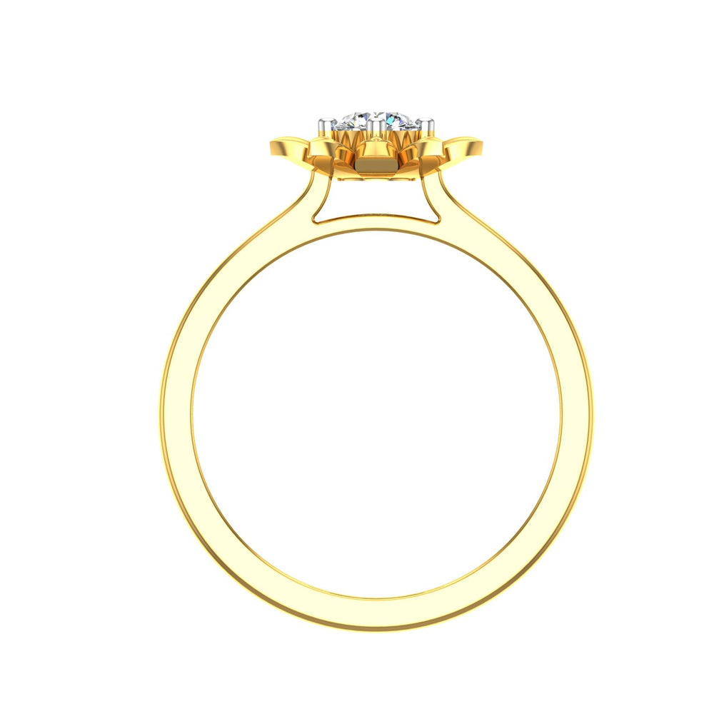 Sunflower Bloom Solitaire Ring