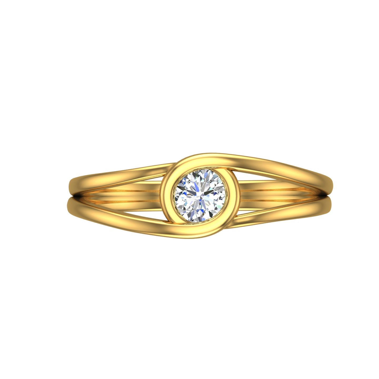 Infinity Halo Solitaire Ring