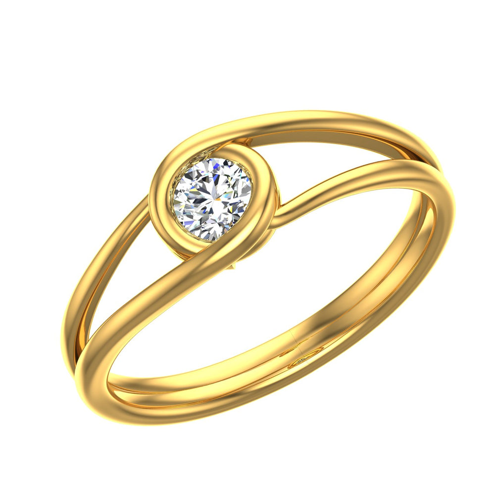 Infinity Halo Solitaire Ring