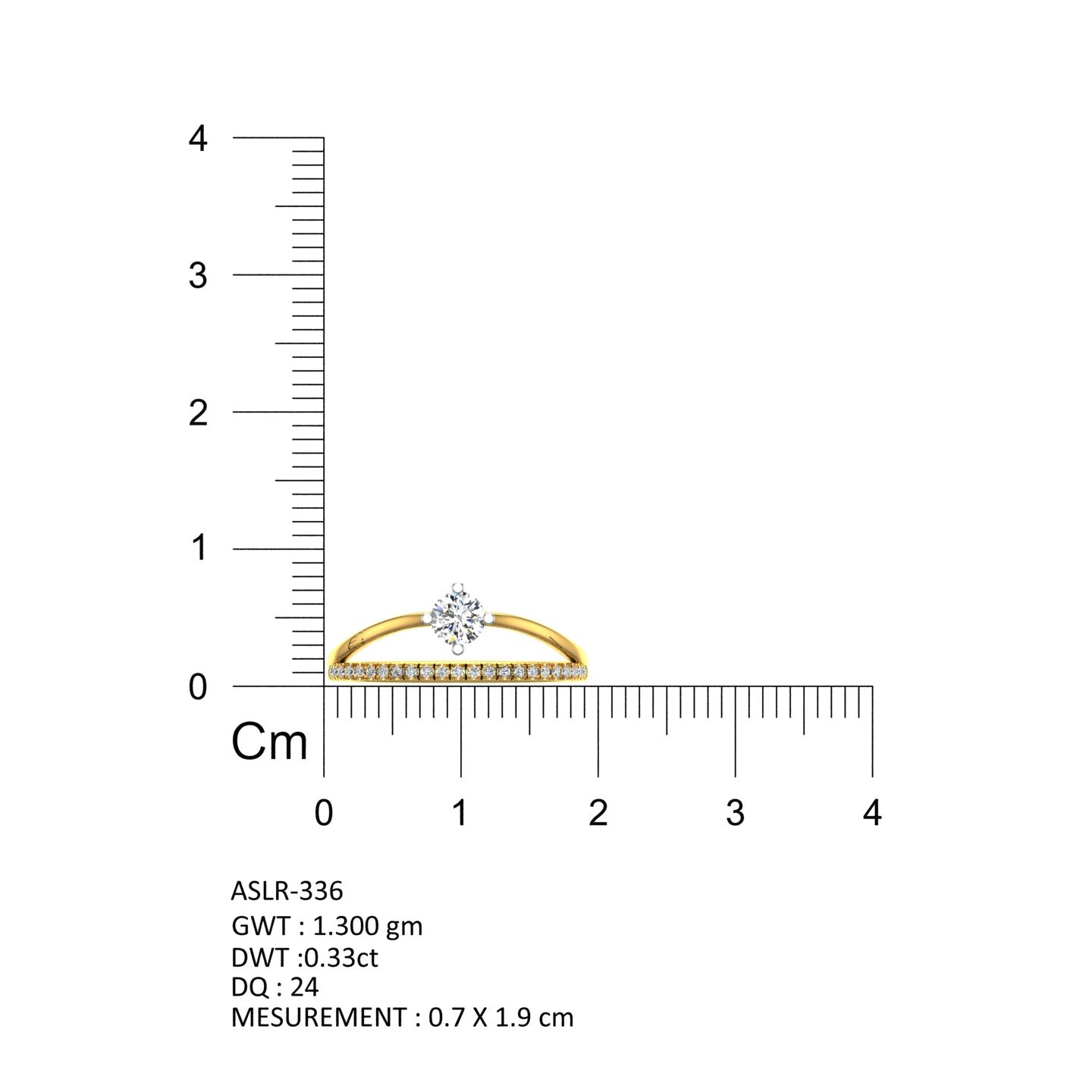 Crescent Crown Solitaire Ring