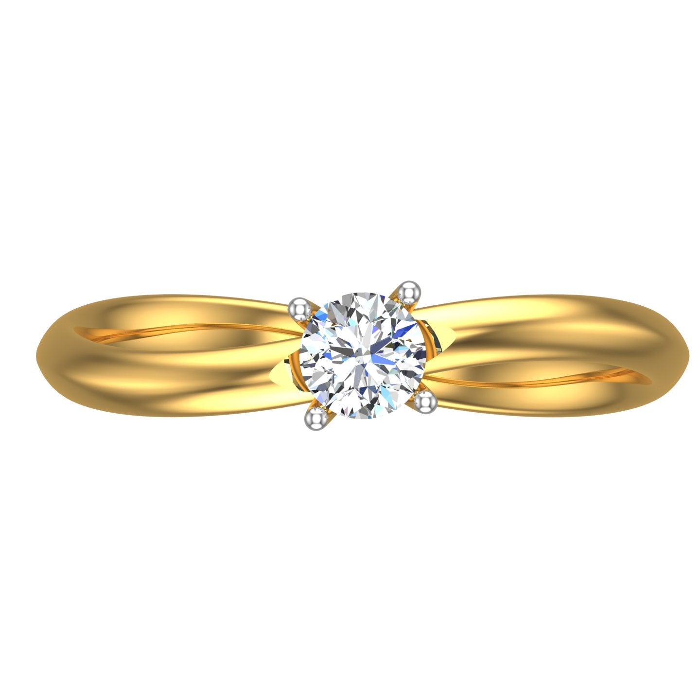 Classic Twist Bypass Solitaire Engagement Ring