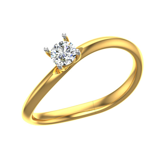 Classic Twist Bypass Solitaire Engagement Ring