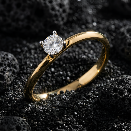 Classic Twist Bypass Solitaire Engagement Ring
