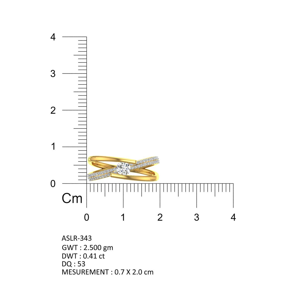 Crossover Split-Shank X-Ring Solitaire