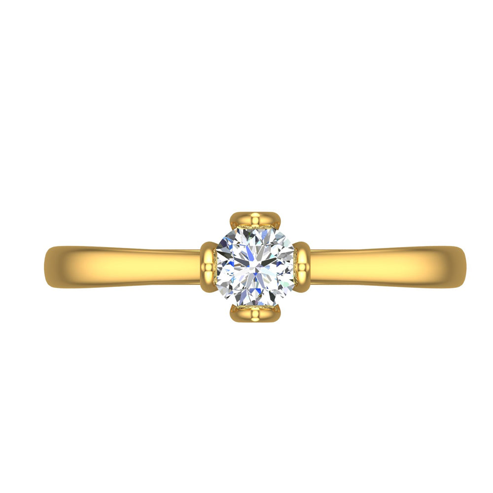 Hidden Accents Cathedral Solitaire Ring