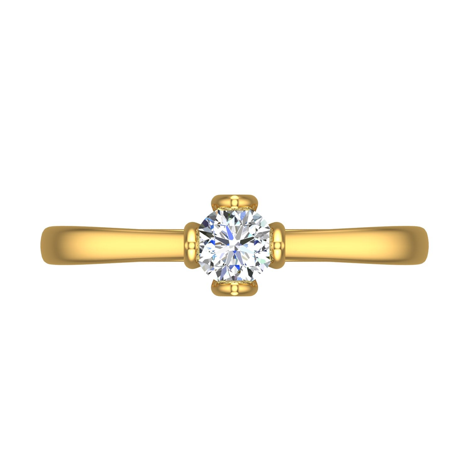 Hidden Accents Cathedral Solitaire Ring