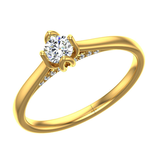 Hidden Accents Cathedral Solitaire Ring