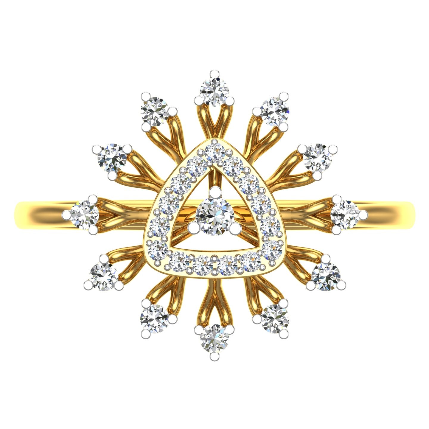 Radiant Sunburst Diamond Ring