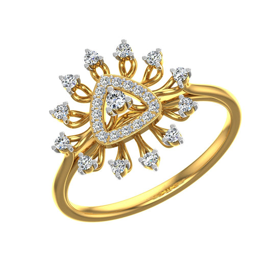 Radiant Sunburst Diamond Ring