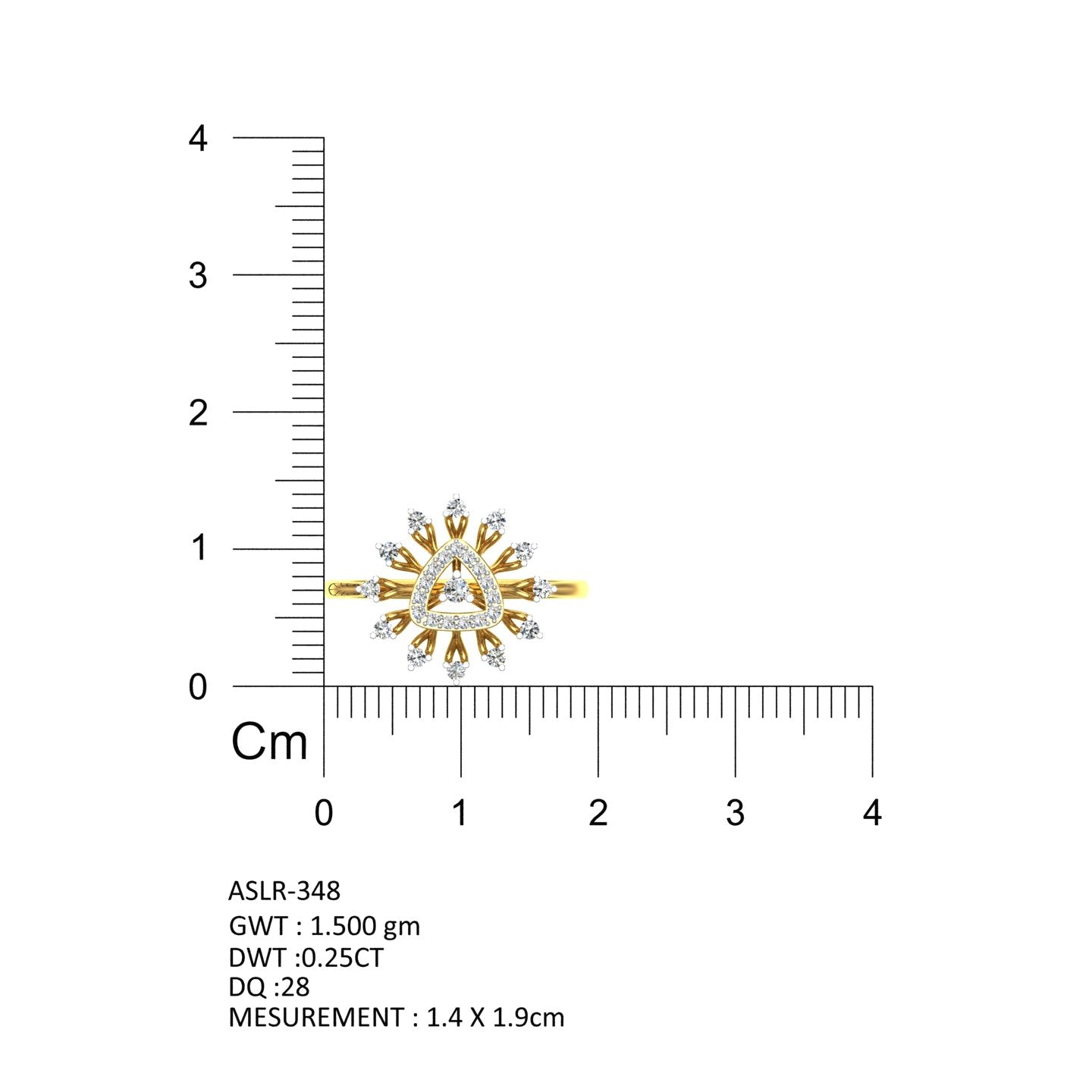 Radiant Sunburst Diamond Ring