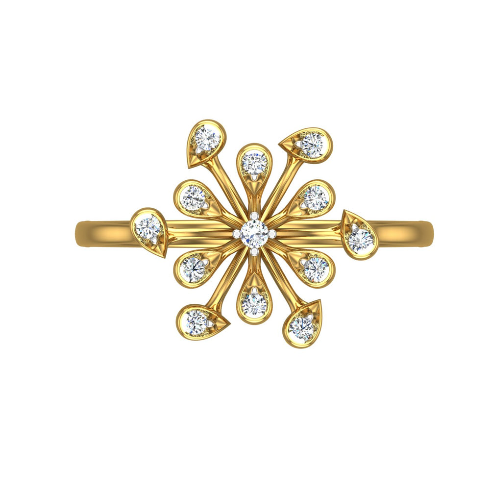 Dewdrop Blossom Diamond Ring