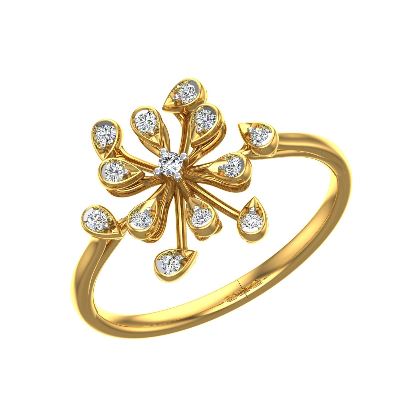 Dewdrop Blossom Diamond Ring