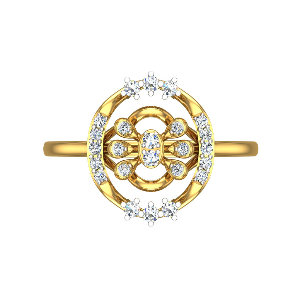 Royal Blossom Halo Ring