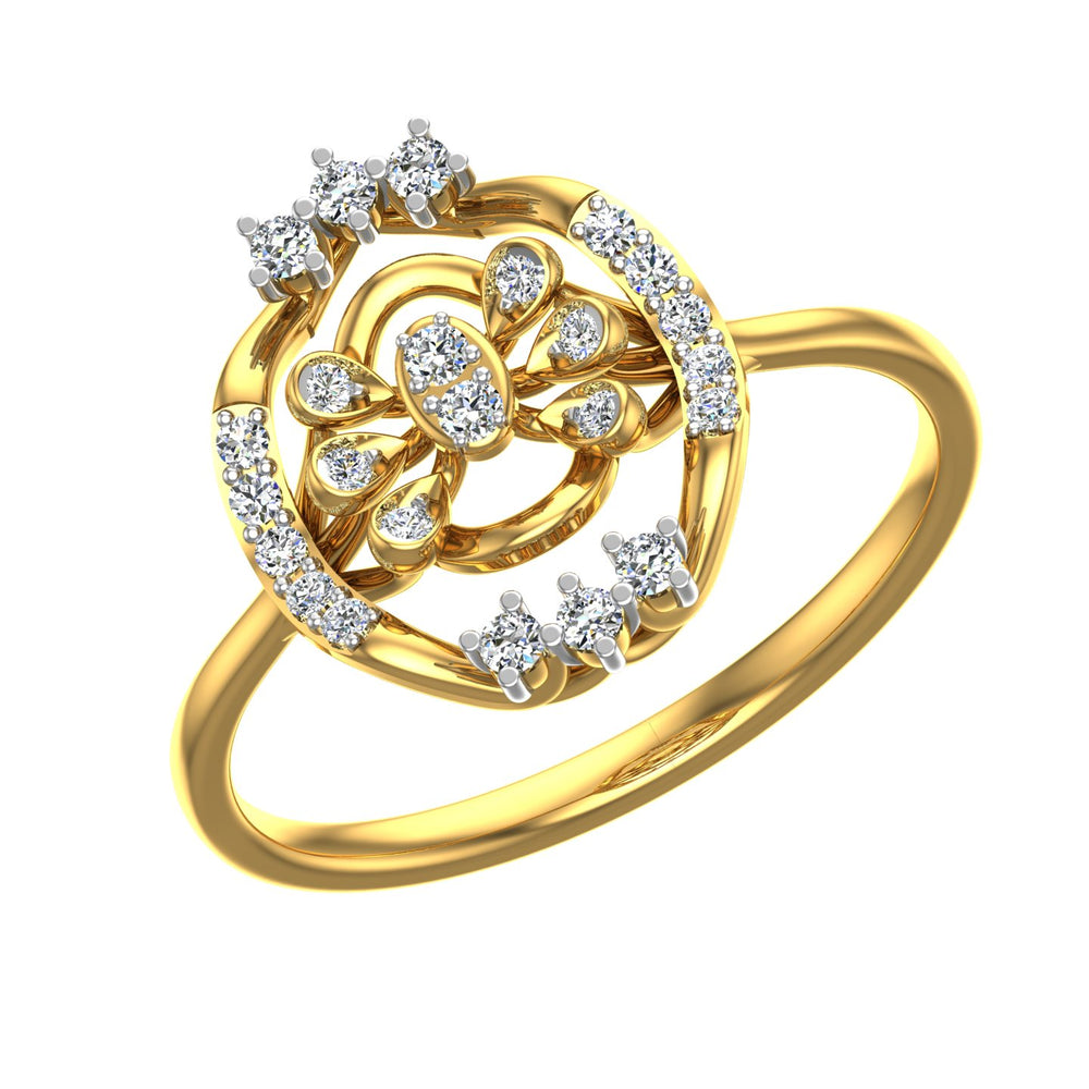 Royal Blossom Halo Ring