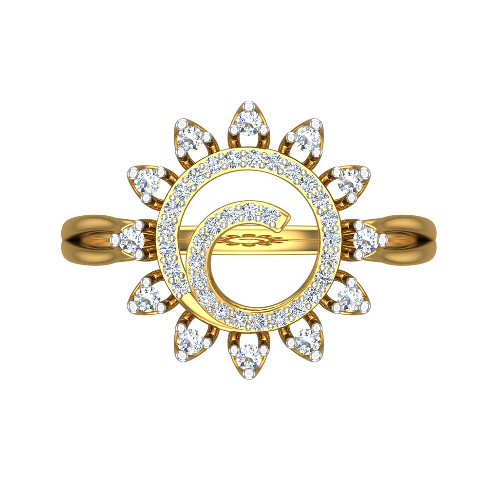 Solar Eclipse Diamond Ring