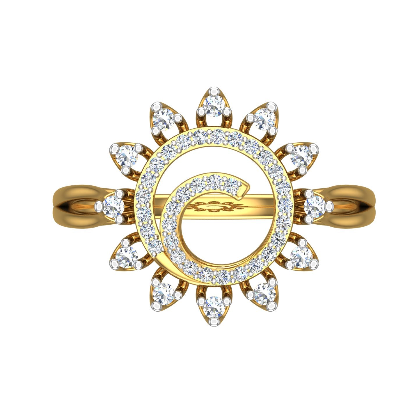 Solar Eclipse Diamond Ring