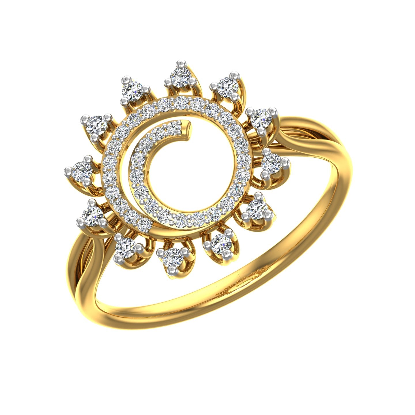 Solar Eclipse Diamond Ring