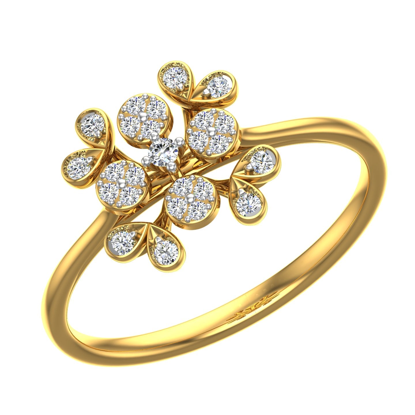 Diamond Blossom Bouquet Ring
