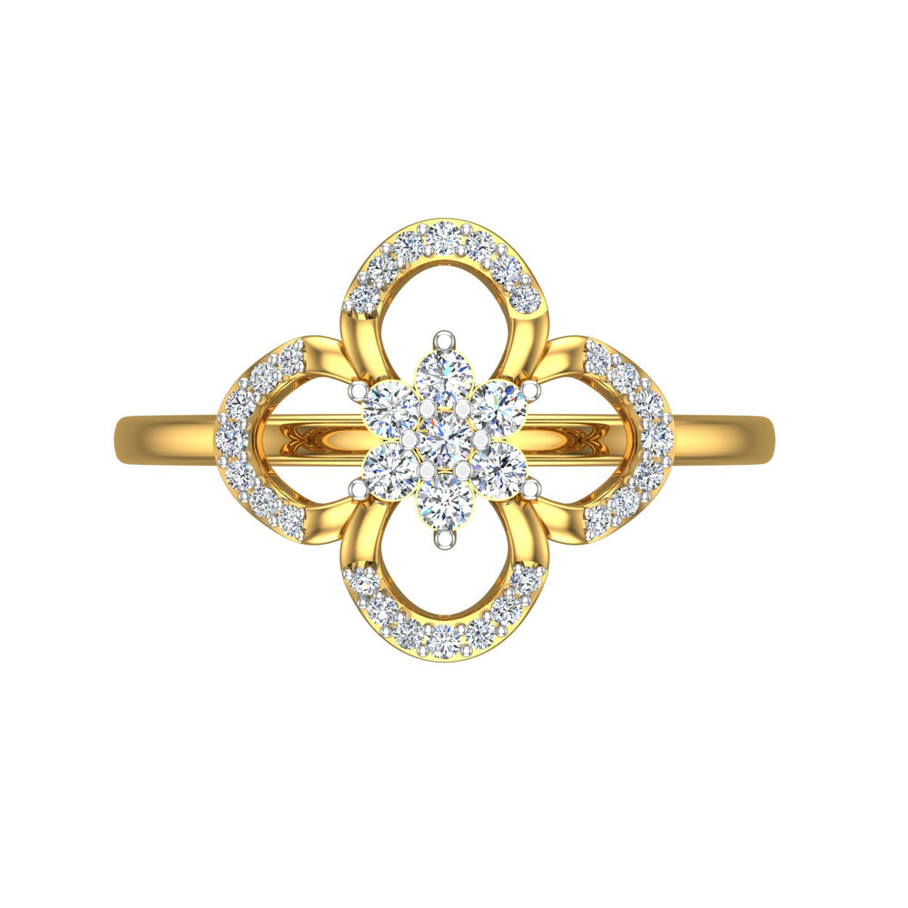 Golden Petal Bloom Ring