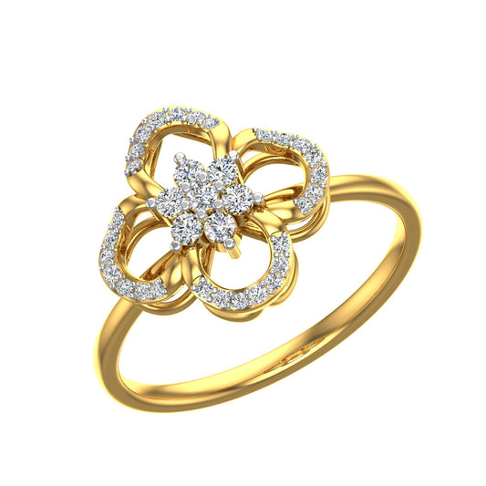 Golden Petal Bloom Ring