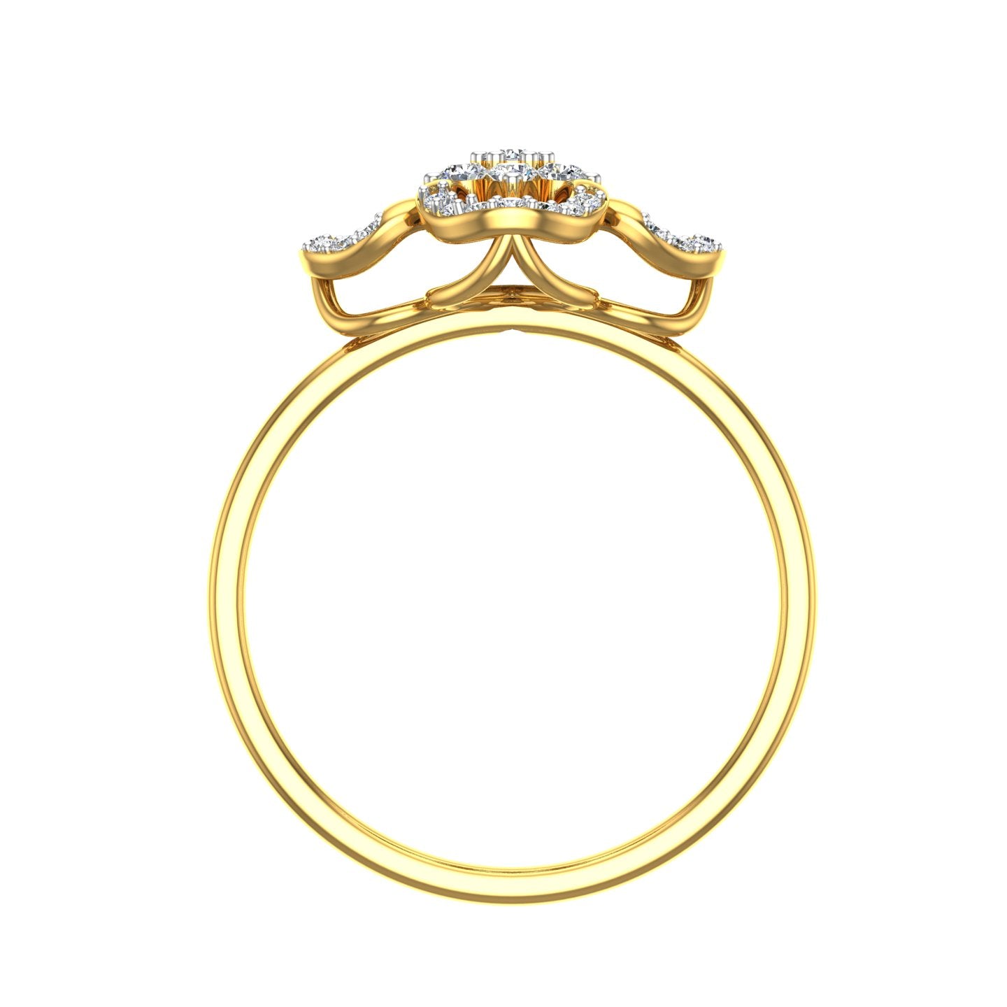 Golden Petal Bloom Ring