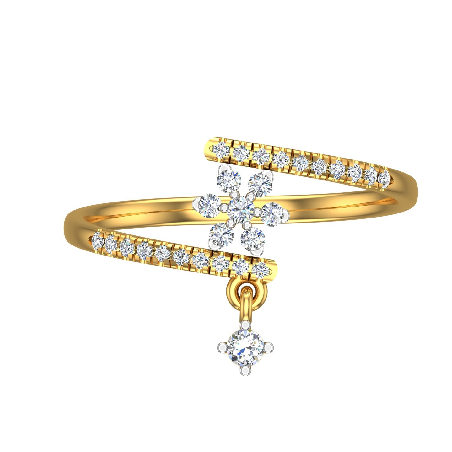 Golden Petal Bloom Ring