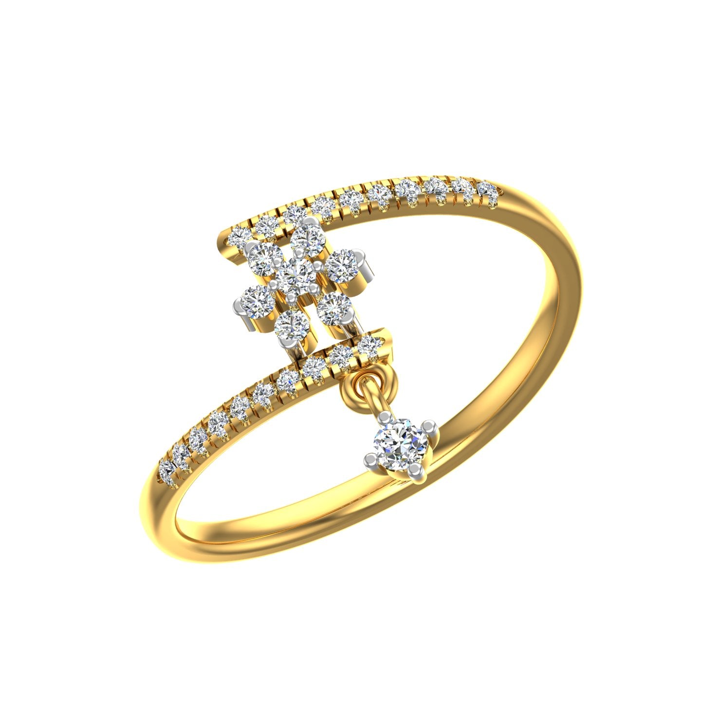 Golden Petal Bloom Ring