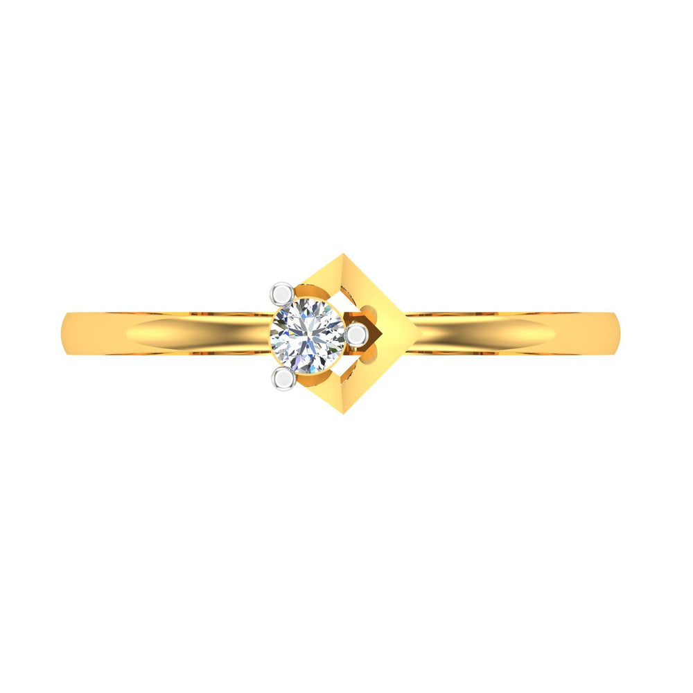 Aurora Edge Solitaire Ring